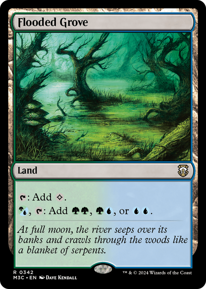 Flooded Grove (Ripple Foil) [Modern Horizons 3 Commander]