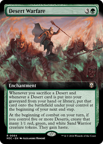 Desert Warfare (Extended Art) (Ripple Foil) [Modern Horizons 3 Commander]